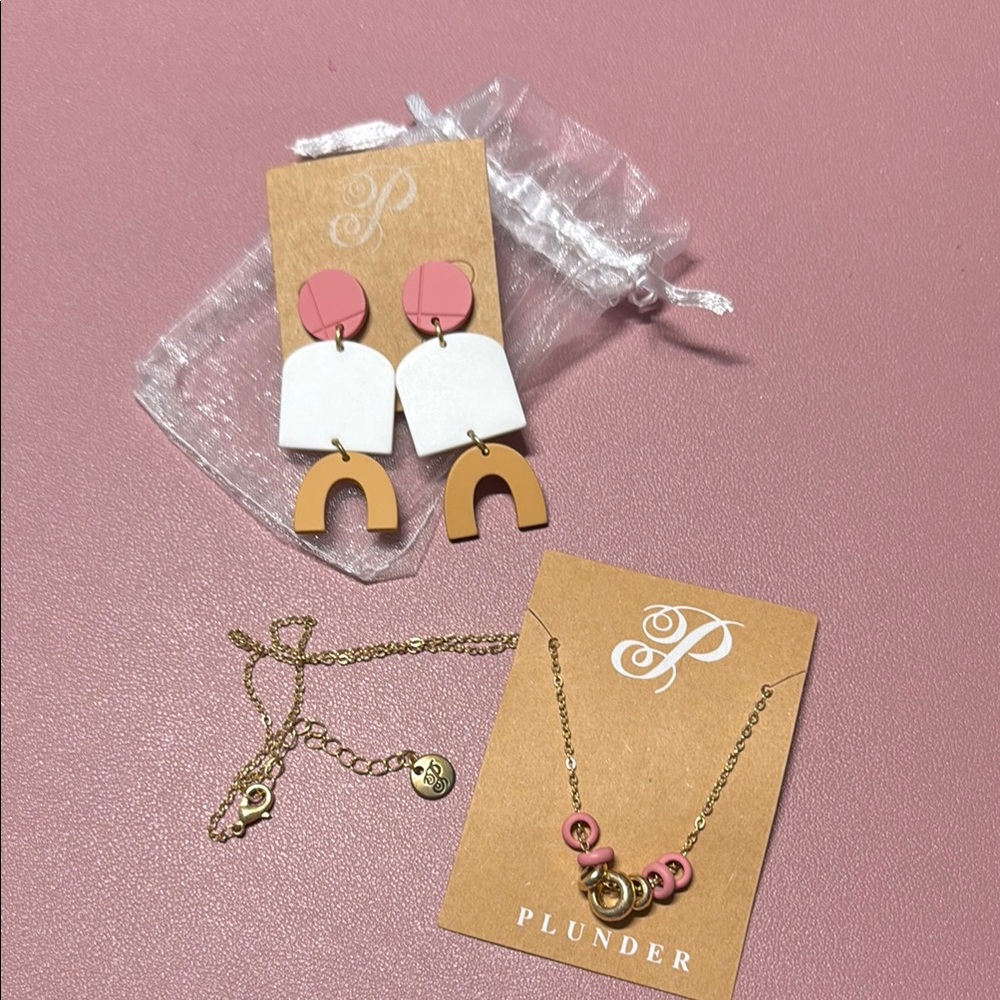 Plunder Pink and White Jewelry Collection